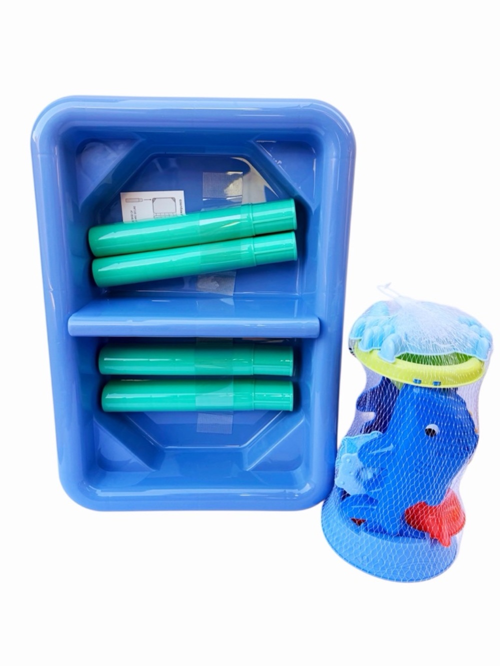 Target Bullseye Blue Water Sand Table & Shark Sand Mills Set